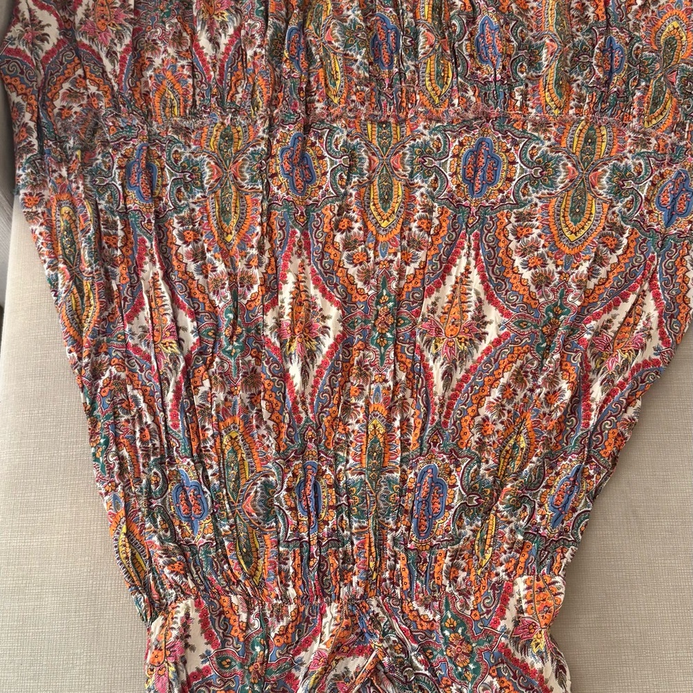 Multicolor Paisley Print Women's Dress